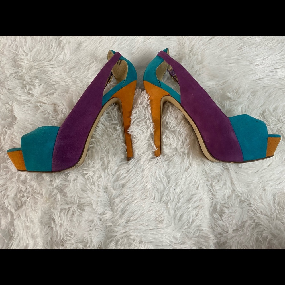 Color Block Platform Heels - image 1